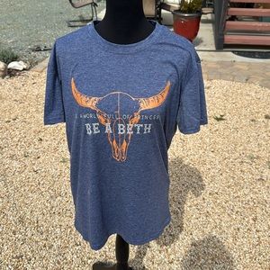 Large “In a world full of Princesses be a Beth” blue tshirt